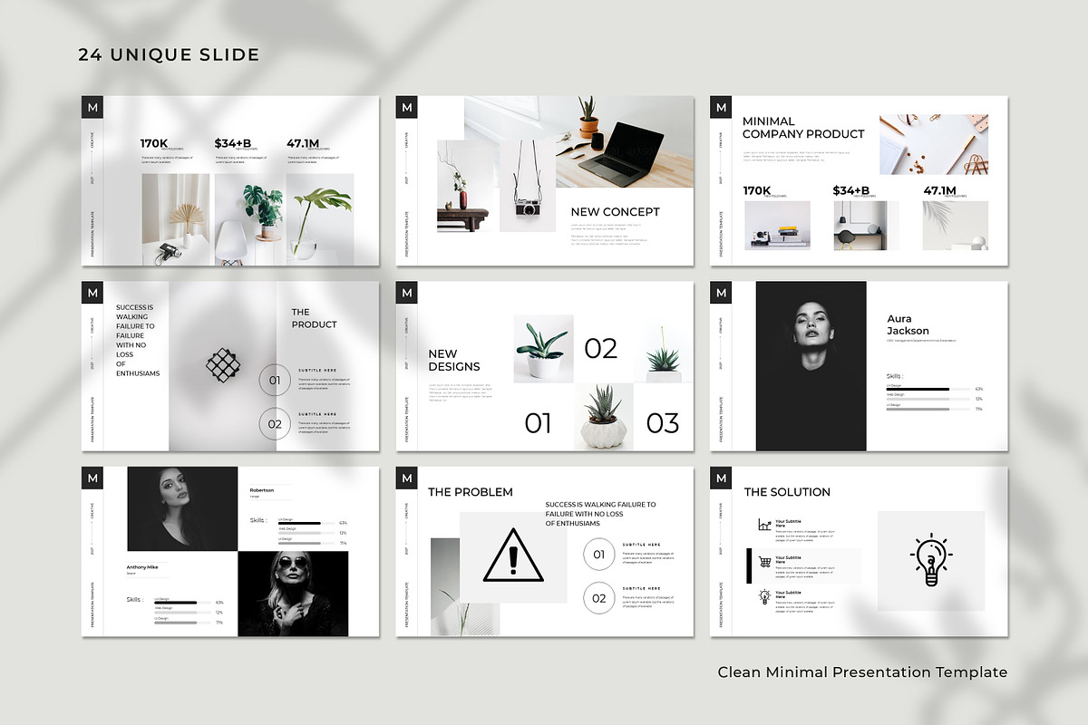 Simple Minimal Presentation Template preview 7