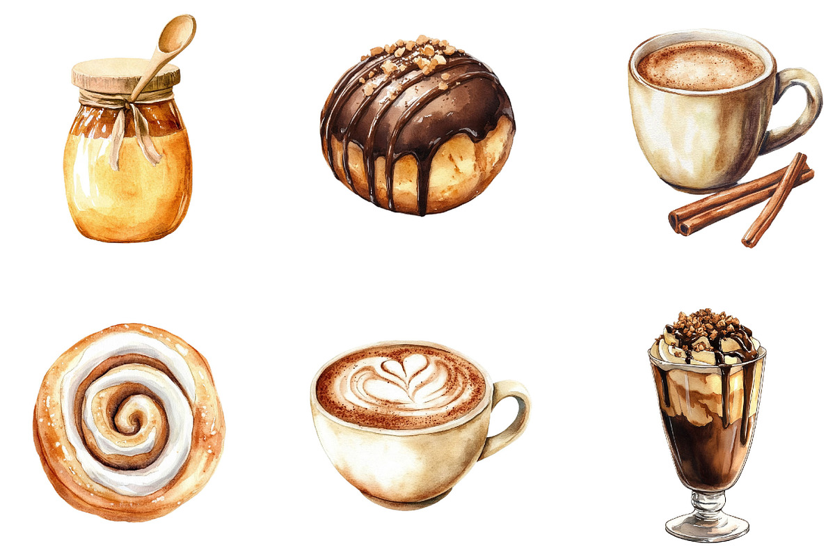 Coffee Hand Drawn Clipart, a Seasonal Illustration by Designking (Photo 5 of 5)
