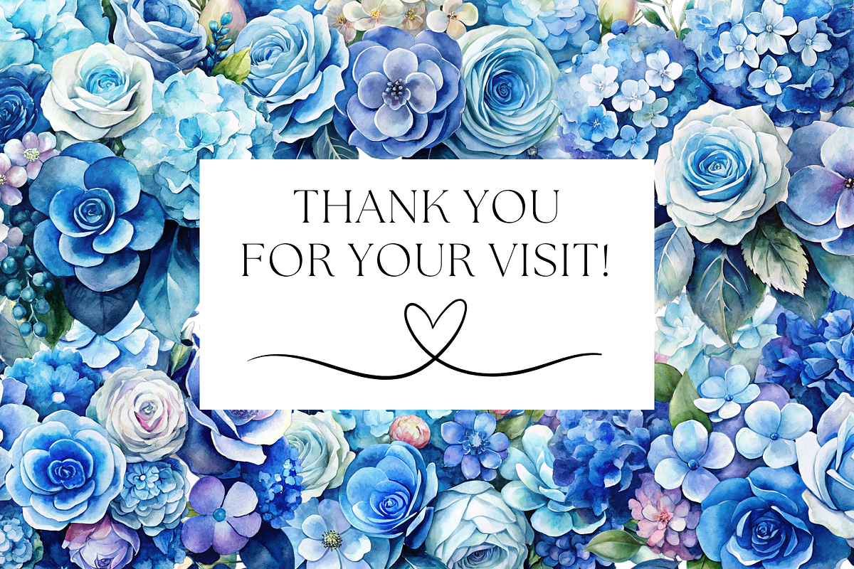Blue Hydrangea Floral Clipart, a Graphic by Velvet Muse (Photo 5 of 5)