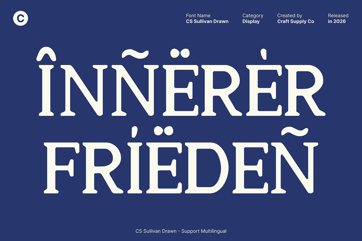 CS Sullivan Drawn, a Serif Font by Craft Supply Co. (Photo 4 of 8)