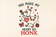Funny Valentine Goose PNG, Valentine, an Illustration by DreamPrint404 (Thumbnail 1 of 8)