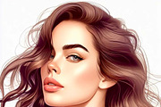 Procreate Female Portrait Creator, a Brush Add-On by OneBerryCreations (Thumbnail 3 of 9)