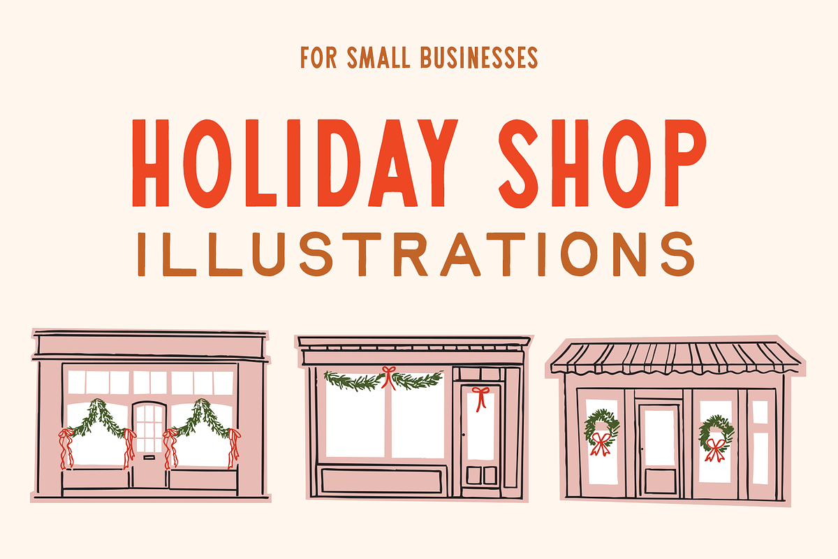 Holiday Shop Illustrations, a Seasonal Illustration by Mere Hunter (Photo 1 of 6)
