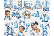Baby Boy Clipart PNG | Baby Shower, a Person Illustration by GlamArtZhanna (Thumbnail 5 of 5)