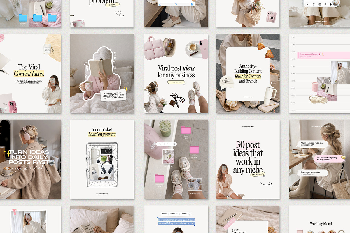 2026 Yellow Pink Instagram Templates, a Social Media Template by Wildnun Studio (Photo 6 of 9)