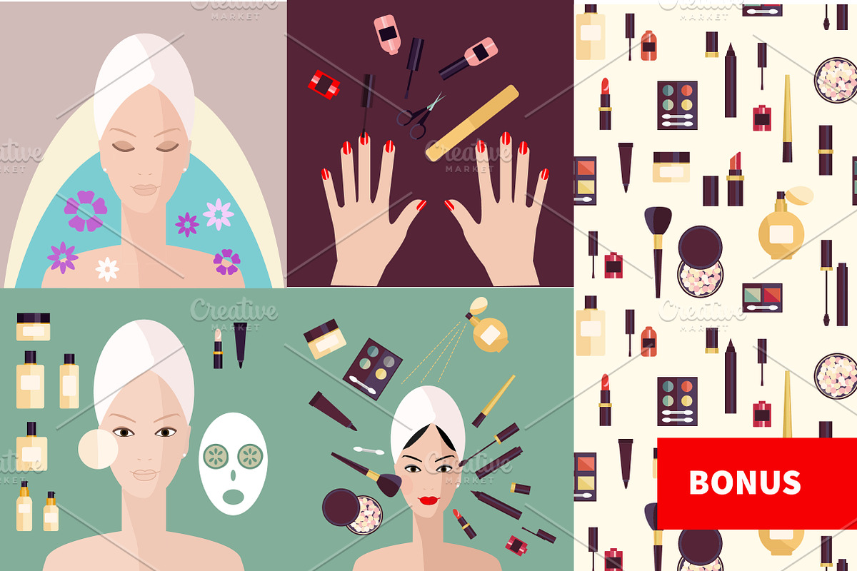 Vector cosmetic elements., an Illustration by Little A (Aigul) (Photo 3 of 4)