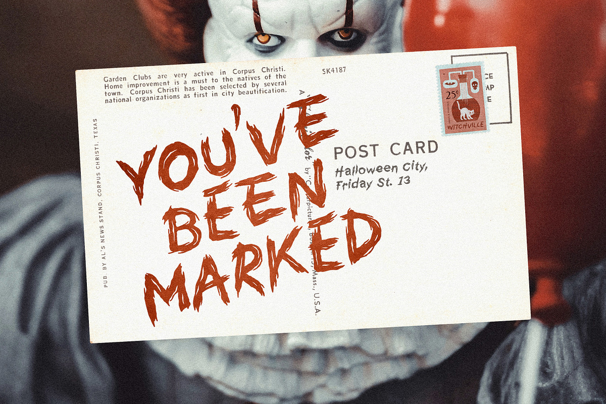 True Crime Rough Messy Horror Font, a Handwritten Font by AnMark (Photo 2 of 11)
