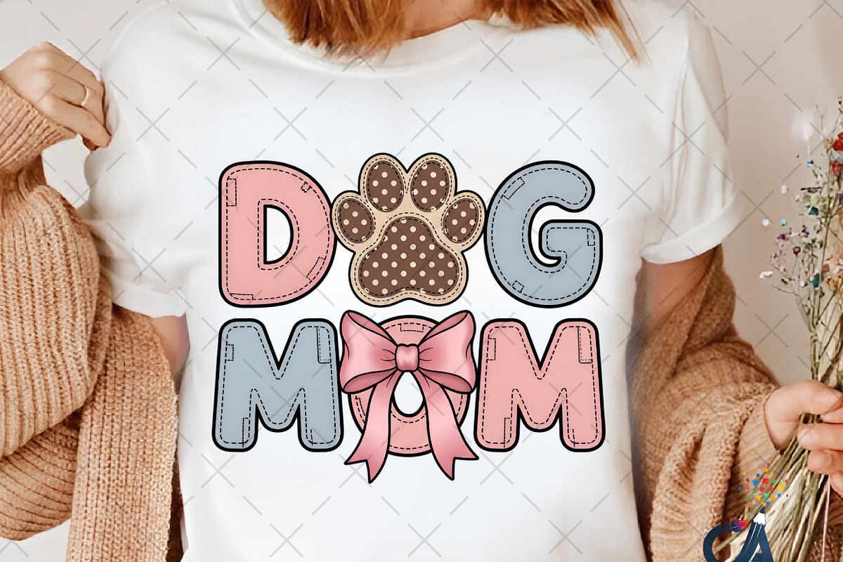 Retro Valentine Dog Mom PNG, an Illustration by Creative Art (Photo 3 of 6)