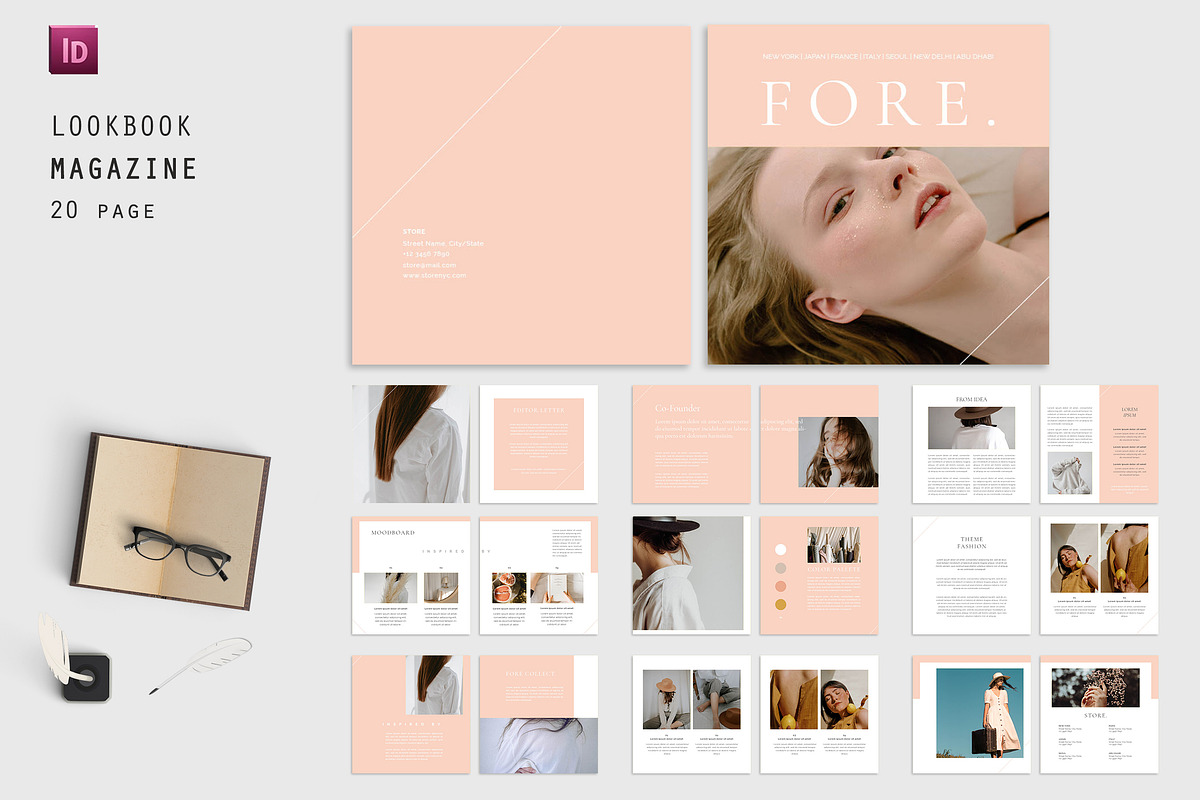 Square Lookbook - Magazine, a Magazine Template by AQR Studio