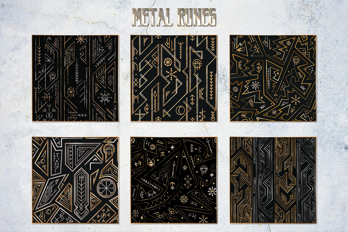 Nordic metal runes, a Pattern Graphic by Gudiny (Photo 5 of 8)