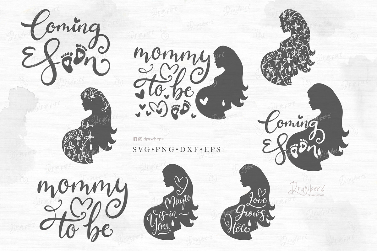 Mom to Be Svg, Pregnancy 014 015, a Graphic by Drawberx (Photo 8 of 12)