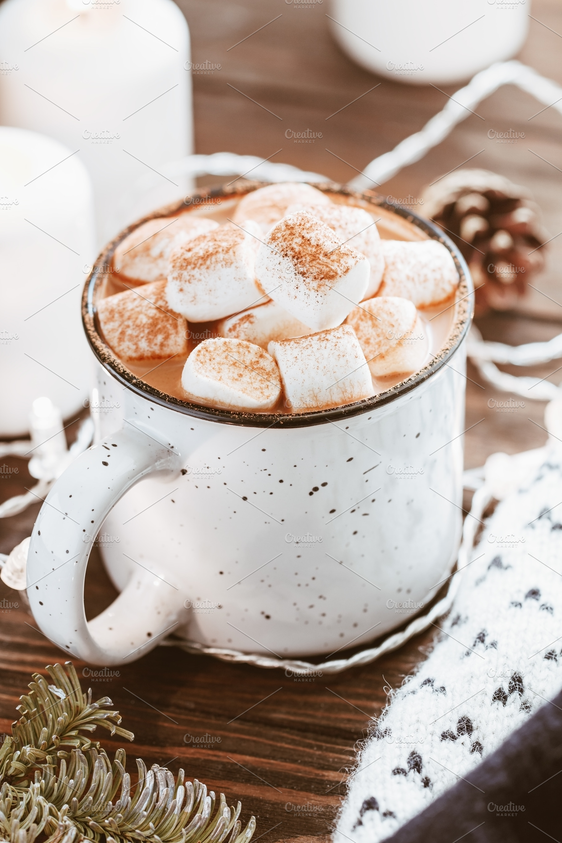 Hot cocoa with marshmallow featuring cosy, autumn, and hot, a Food & Drink Photo by Edalin's Store