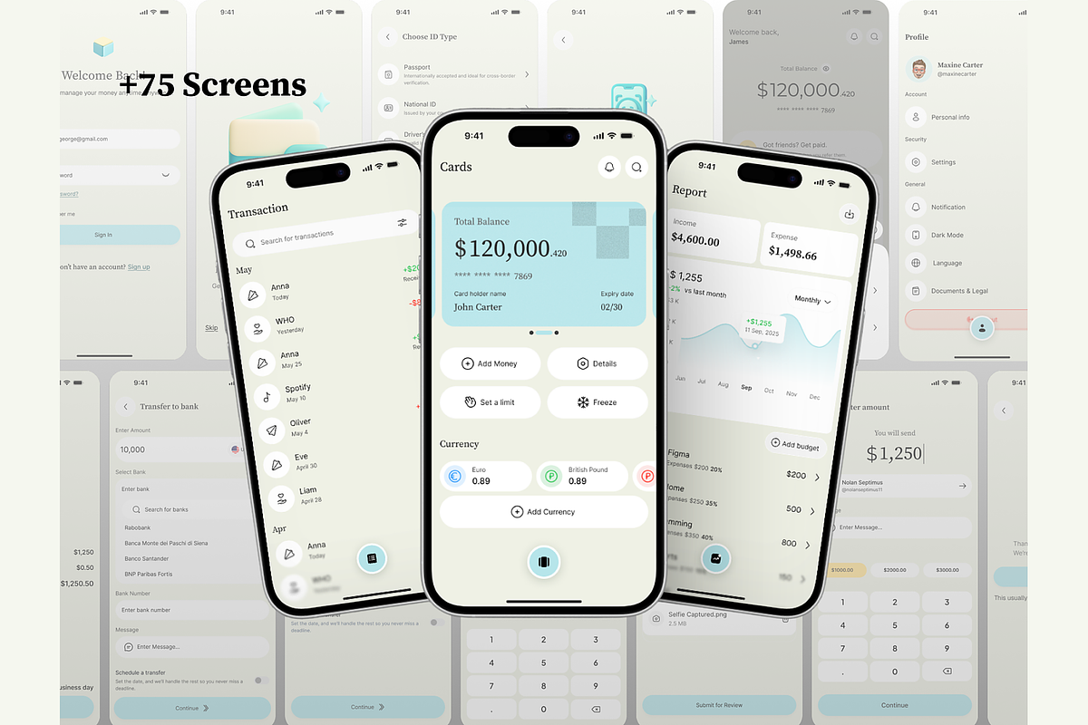 Fonio Finance Mobile App Kit, an App Template by DjectStudio (Photo 3 of 6)