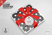 Clear Square Flat Boxes Mockup, a Packaging Mockup by INCDesign (Thumbnail 1 of 14)