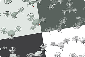 Drone Seamless Pattern Set, a Pattern Graphic by regalDRAW