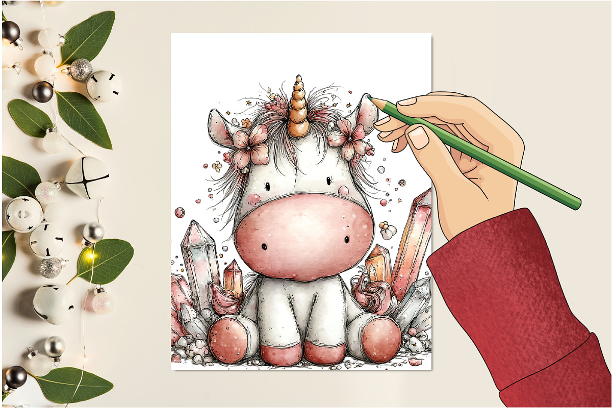 Whimsical Unicorn Clipart, an Illustration by Design Market (Photo 5 of 5)