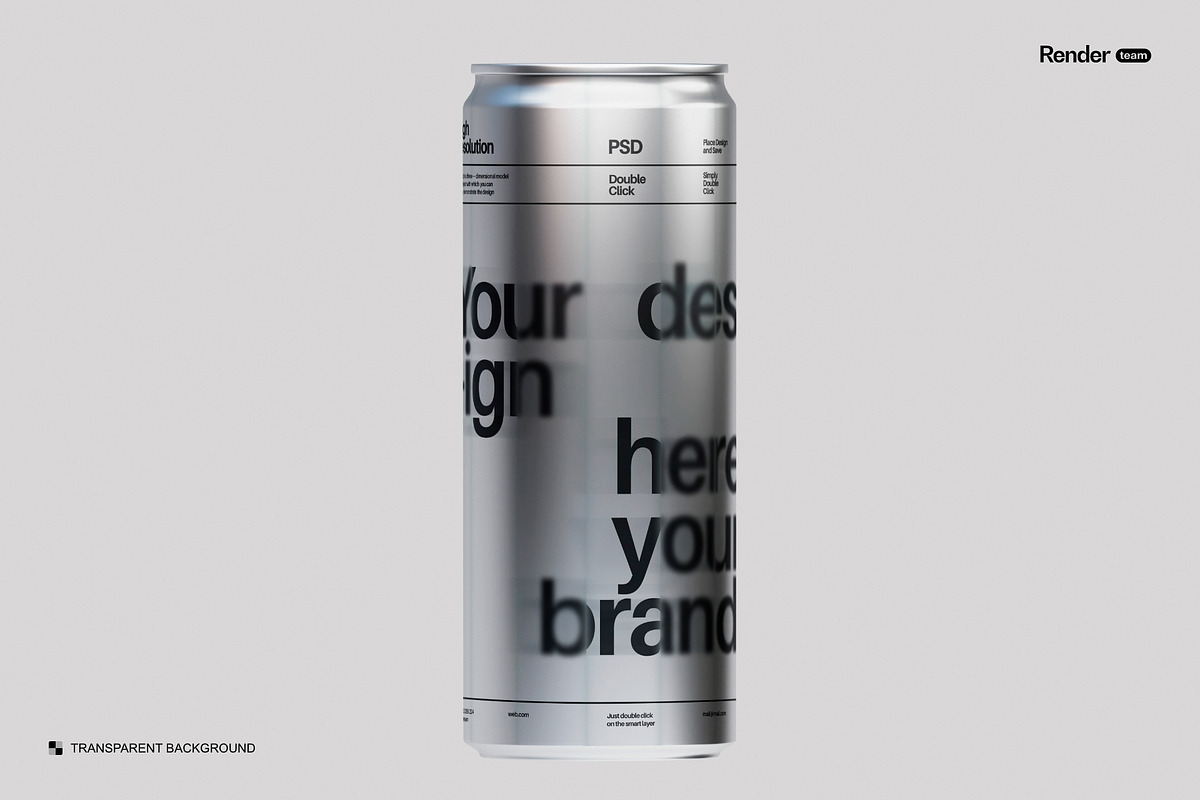 Metallic Soda Can Mockup Set, a Packaging Mockup by Renderteam (Photo 14 of 15)