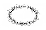 Botanical Oval Wreath Frame Bundle, an Illustration by Designer_Momina (Thumbnail 48 of 51)