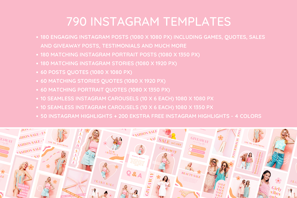 Pastel Instagram Mega Bundle preview 3