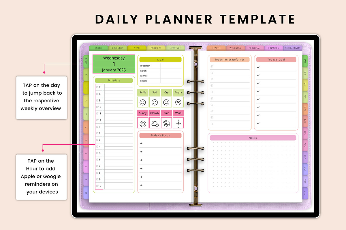 2025 All-in-one Digital Planner, a Stationery Template by Designmela01 (Photo 3 of 12)