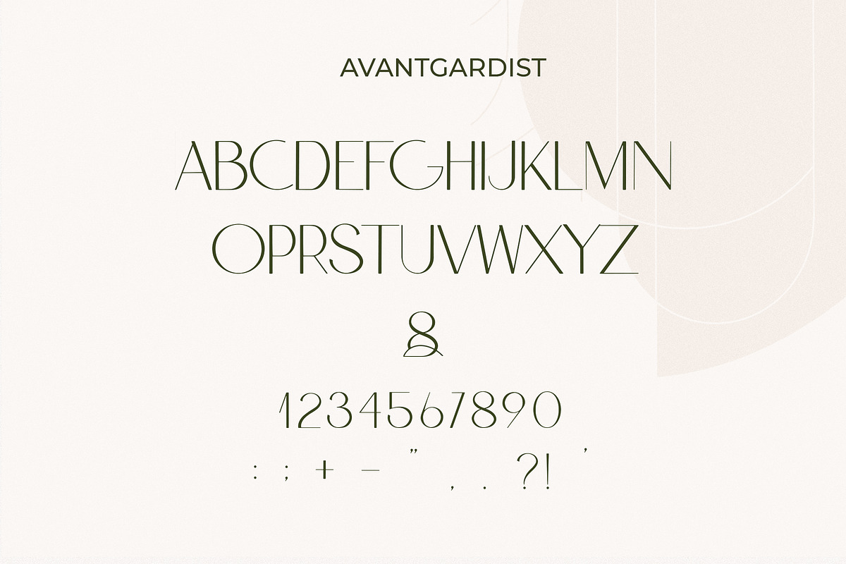 Avantgardist Modern Ligature Font, a Sans Serif Font by Laras Wonderland (Photo 9 of 18)