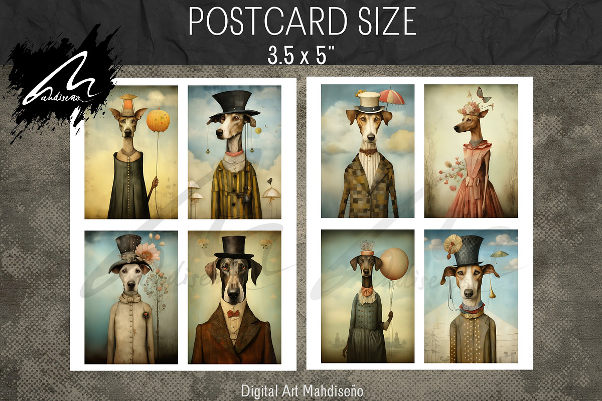 Whimsical Surreal Dog Portrait, an Animal Illustration by Digital Art Mahdiseño (Photo 8 of 9)