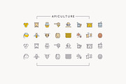 112 icons /farm/gardening/apiculture, an Outline Icon by alekseiderin (Thumbnail 5 of 8)