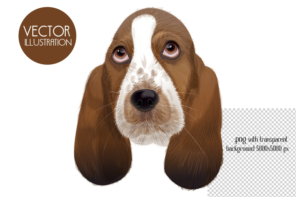 Dog portraits.Vector illustrations., an Illustration by Indie Khisa (Photo 5 of 9)