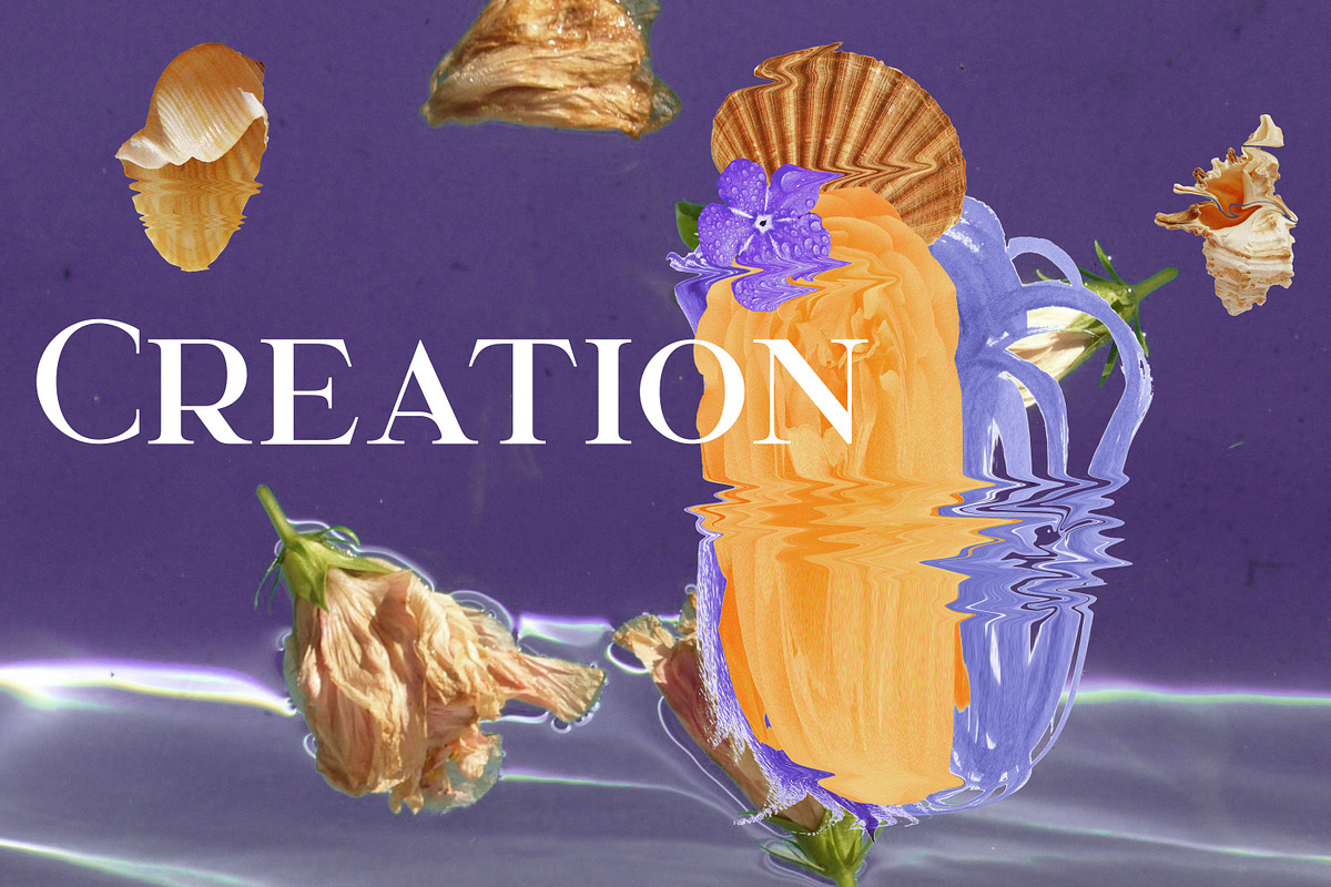 Vibe - purple psychedelic collage, an Object Illustration by Olga Koelsch (Photo 5 of 13)