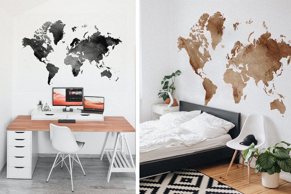 Vintage map Element Set, a Texture Illustration by LeiaSW (Photo 5 of 6)