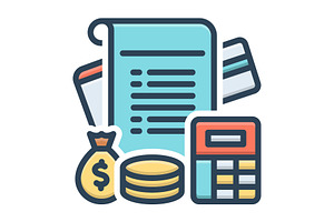 Budget currency color icon, a Duotone Icon by Creative priyanka