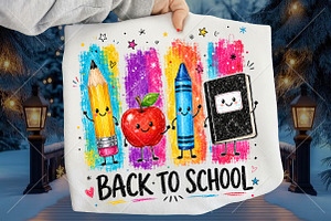 Cute Back to School Sublimation PNG, a Seasonal Illustration by Canvas Craft