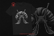 10 Bundle Dark Art Snail Mollusk, an Illustration by Morspective (Thumbnail 2 of 7)