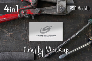 PSD Mockup Crafty 4 in 1