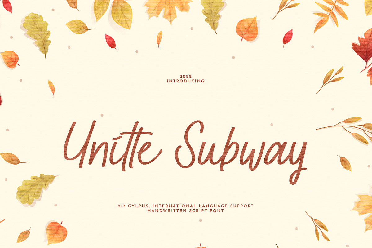 Unitte Subway Script Handwritten, a Script Font by infernostudio3 (Photo 1 of 7)