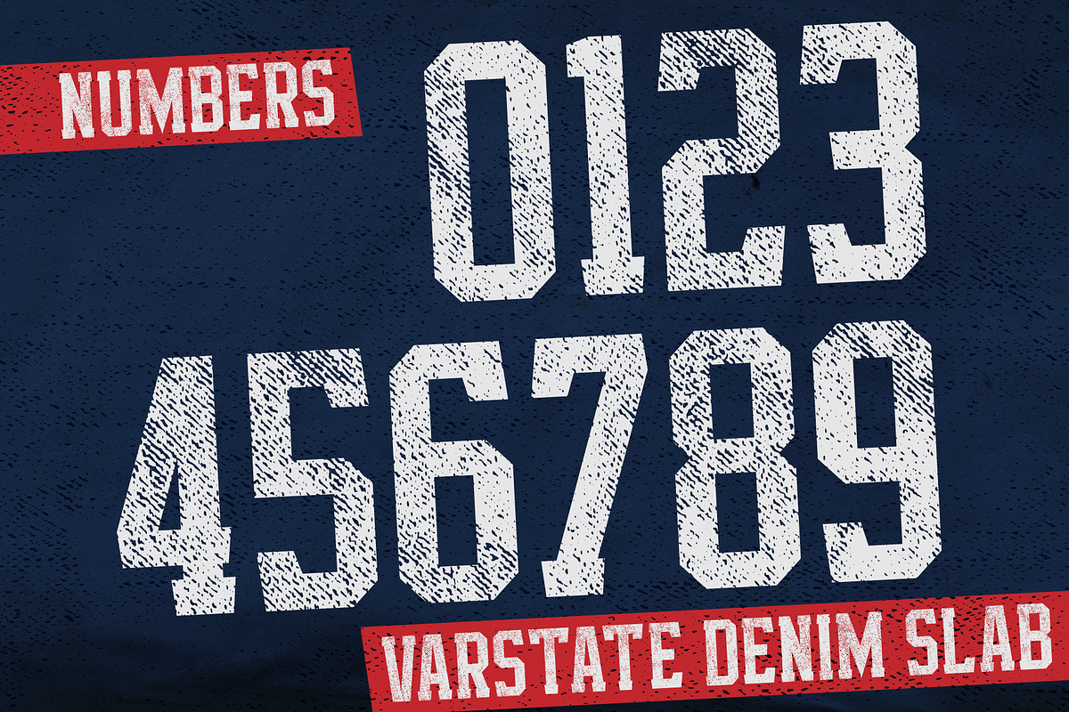 Varstate Denim Slab Font, a Slab Serif Font by Alphabet Agency (Photo 8 of 9)