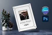 Minimalist Funeral Program Template, a Brochure Template by Madhabi Studio (Thumbnail 1 of 5)