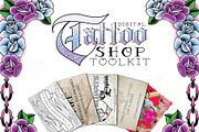 Digital Tattoo Shop Toolkit Bundle, a Blackletter Font by Aloha Bhava (Thumbnail 1 of 8)