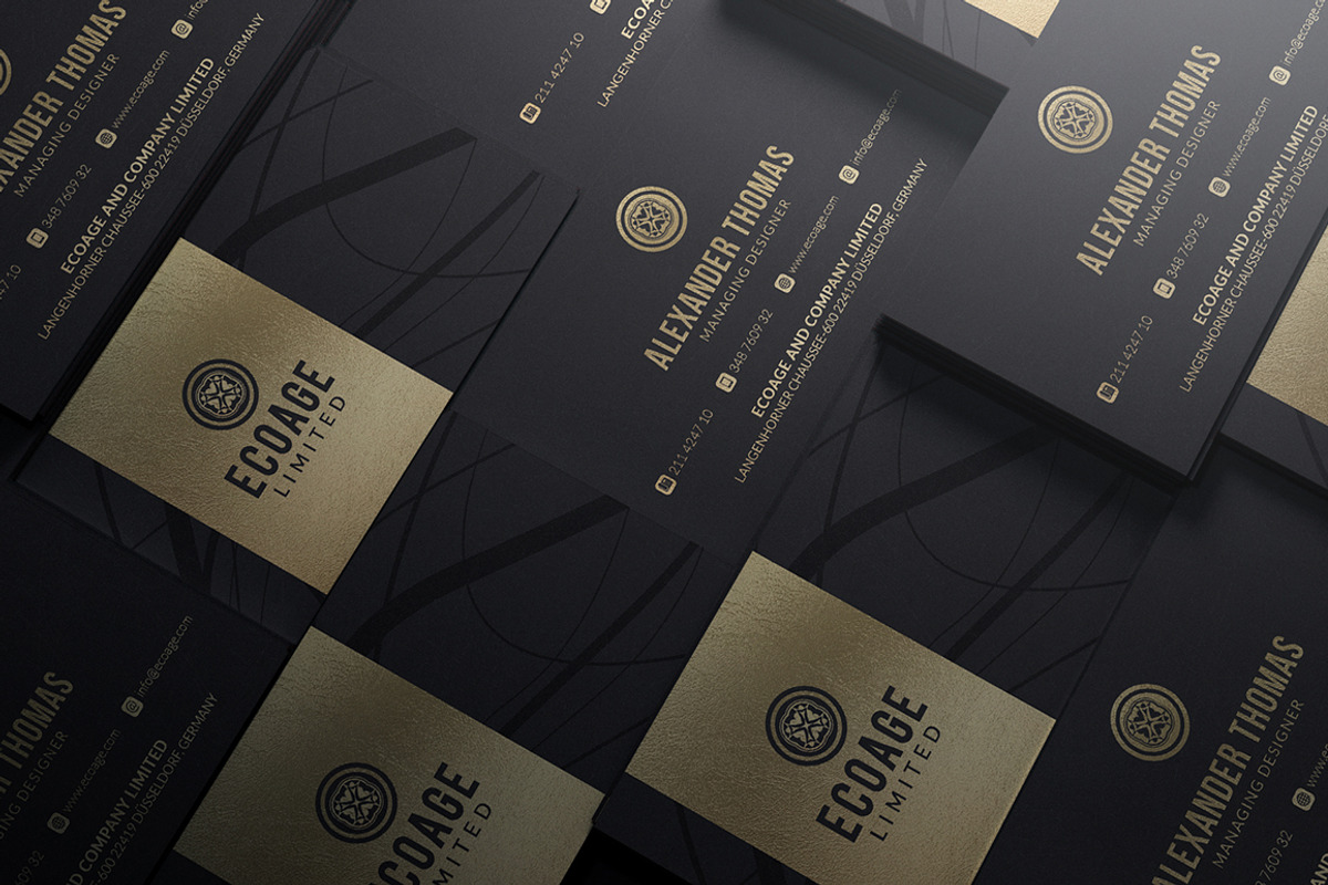 Gold And Black Business Card, a Business Card Template by Marvel (Photo 4 of 5)