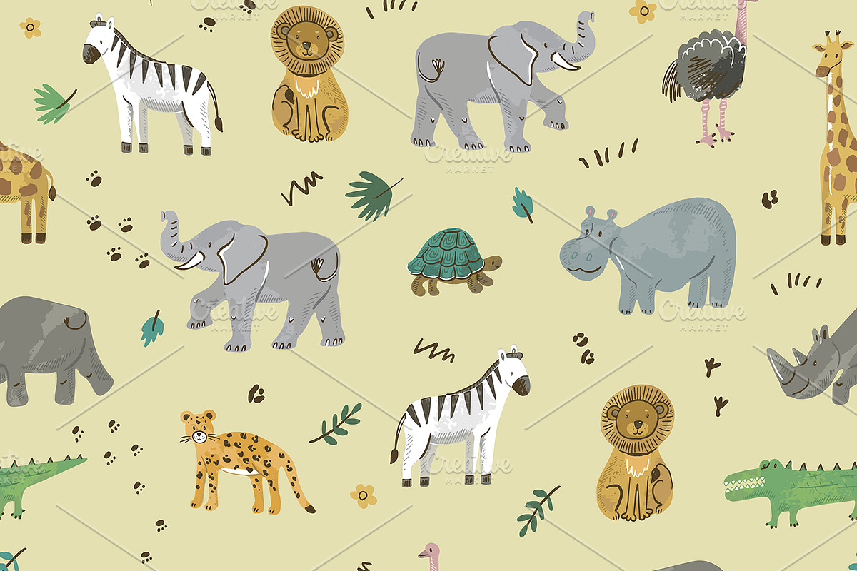 Cute Safari Animals Clipart, an Animal Illustration by GooseFrol (Photo 3 of 14)