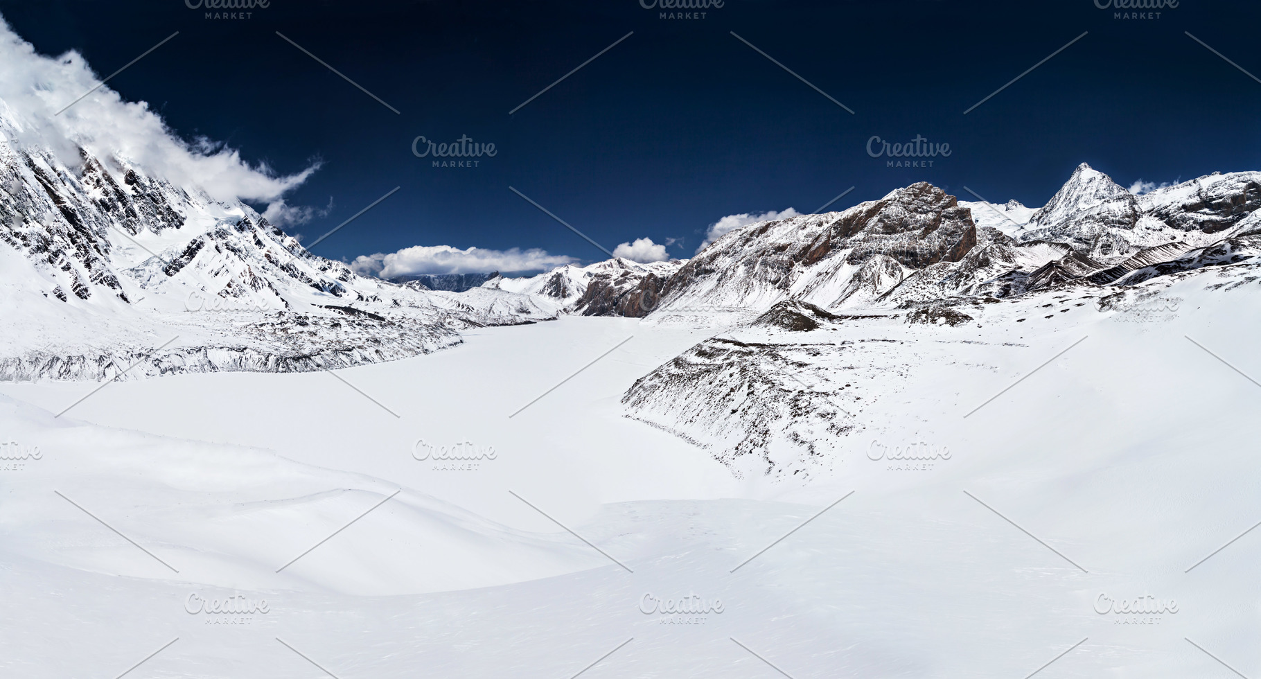 Tilicho lake and Himalaya mountains, a Photo by saiko3p