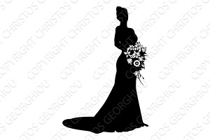 Bride Bridal Wedding Dress, a Person Illustration by Christos Georghiou