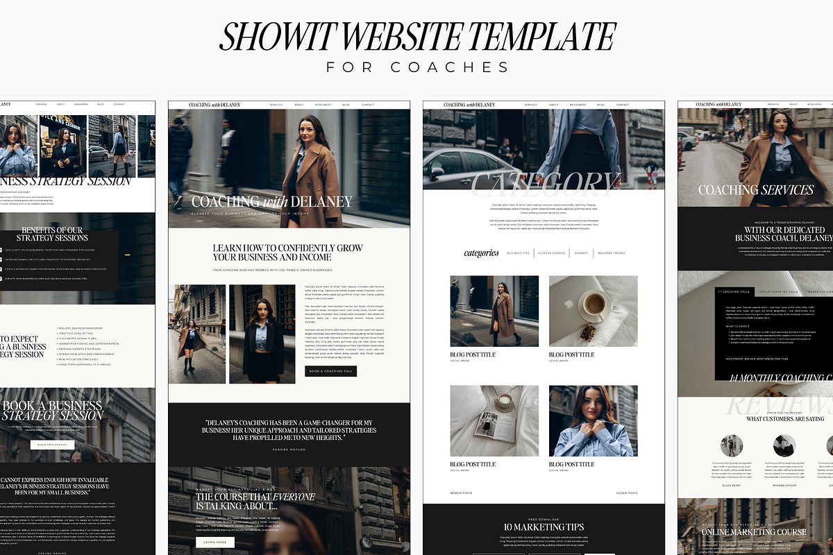 Coaching Showit Website Template, a Landing Page Template by Blush Created (Photo 1 of 12)