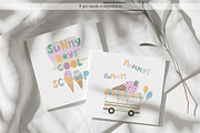 Ice Cream Summer Vector Clipart, a Decorative Illustration by Jenny Quince (Thumbnail 5 of 10)