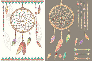 Dream Catcher, Feathers, Beads