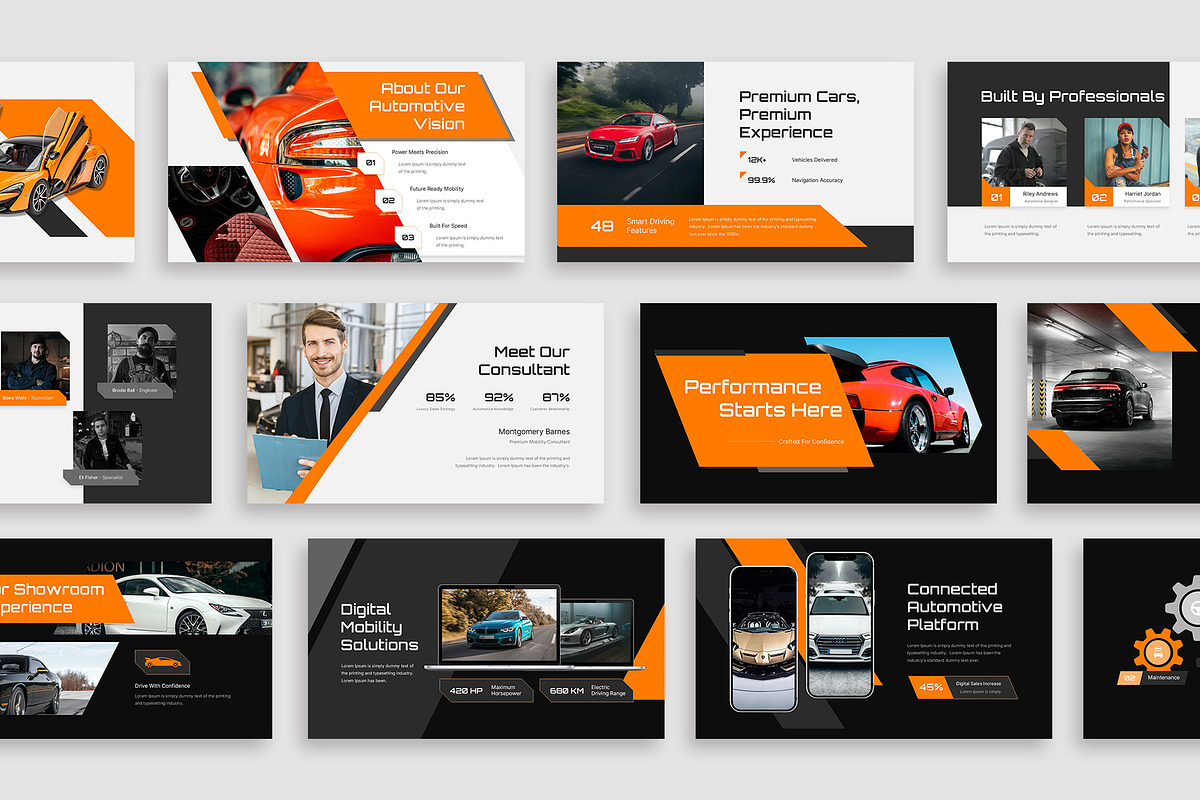 Automotive Showroom Google Slides, a Presentation Template by New Coral Design (Photo 3 of 6)
