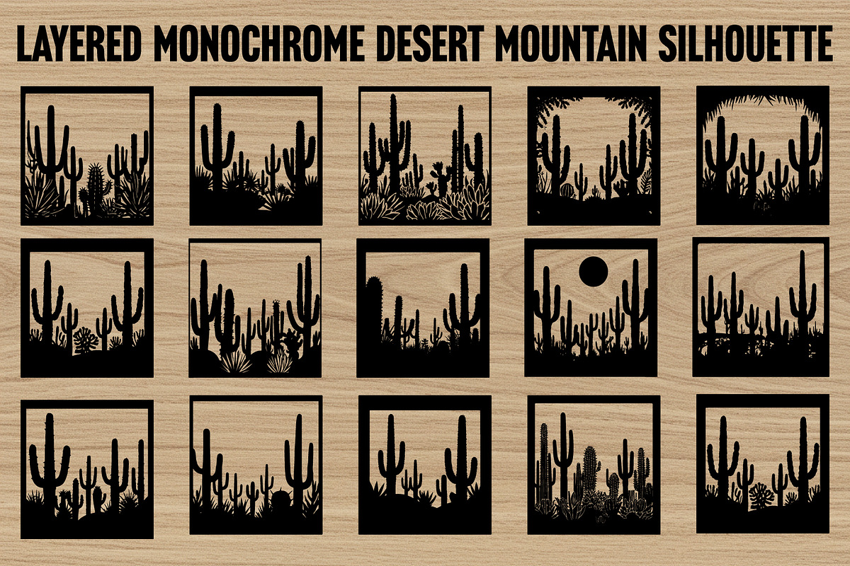 Monochrome Desert Nature Silhouette, an Illustration by hafijul