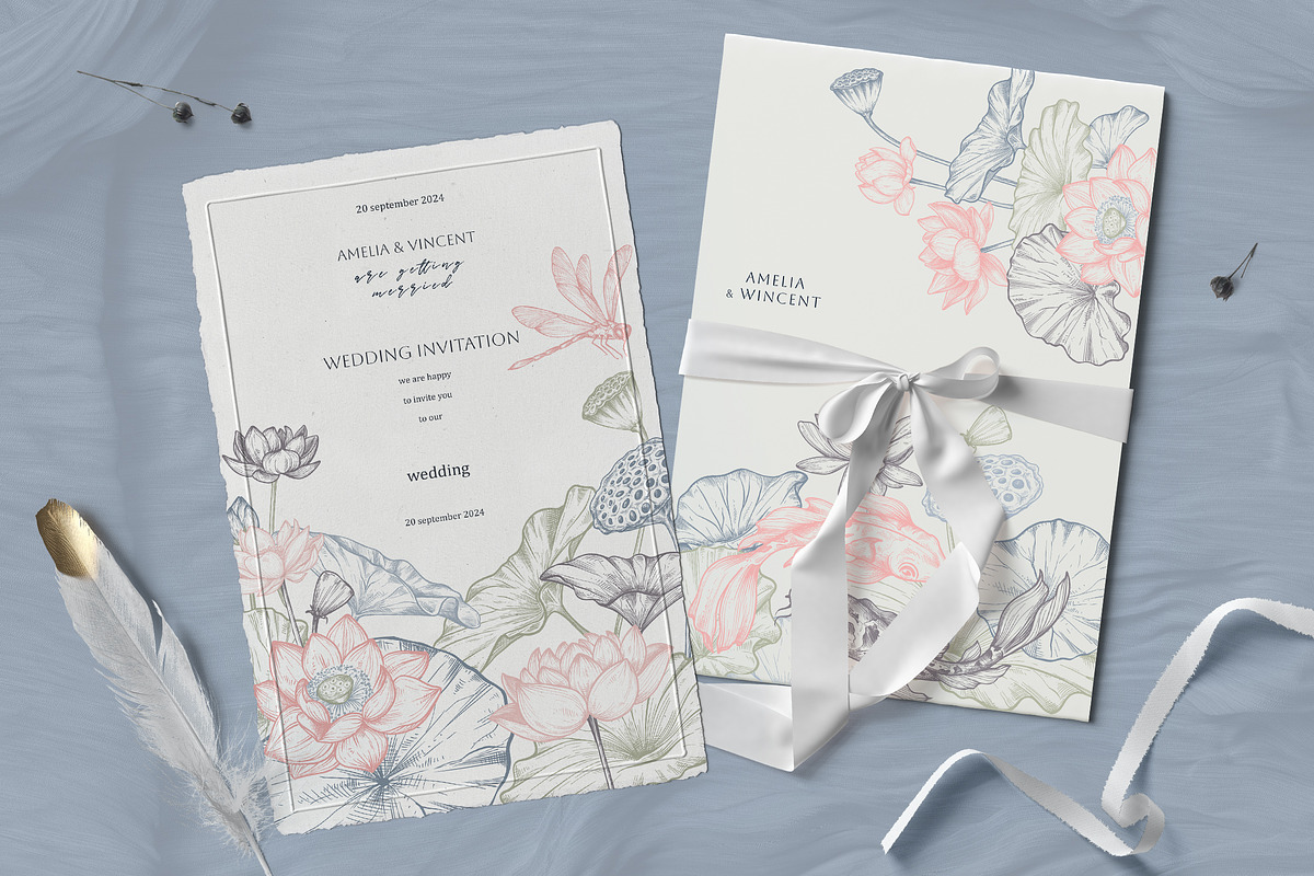 Lotus Blossom Vector Collection, a Pattern Graphic by Molly art (Photo 12 of 16)