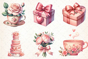 Blush Pink Mother's Day Clipart, an Illustration by DreamCafeArt (Thumbnail 3 of 6)