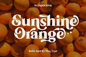 Sunshine Orange - Retro Serif Font